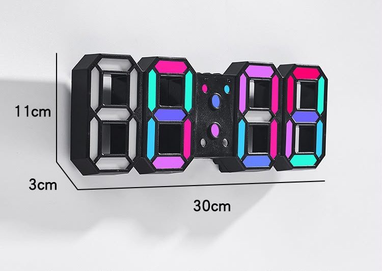3D LED Clock — Large